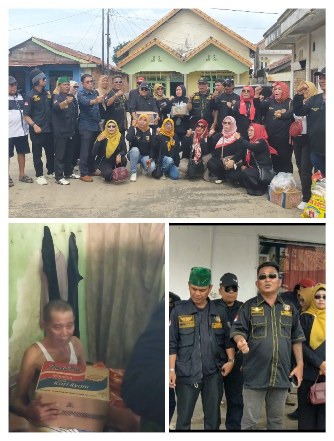 Ormas Gerakan Bersatu Rakyat Sriwijaya( GBR)Memberikan Bantuan Sembako Kepada Lansia Di Kompleks Teratai Putih