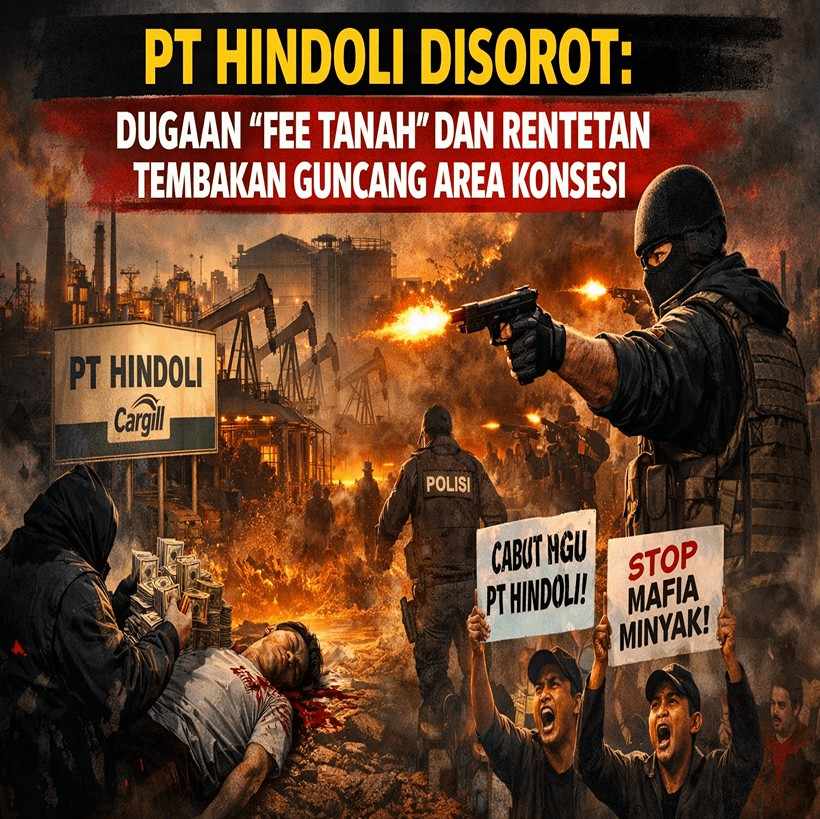 Desakan Cabut HGU PT Hindoli Menguat Usai Dugaan Fee Tanah dan Tembakan