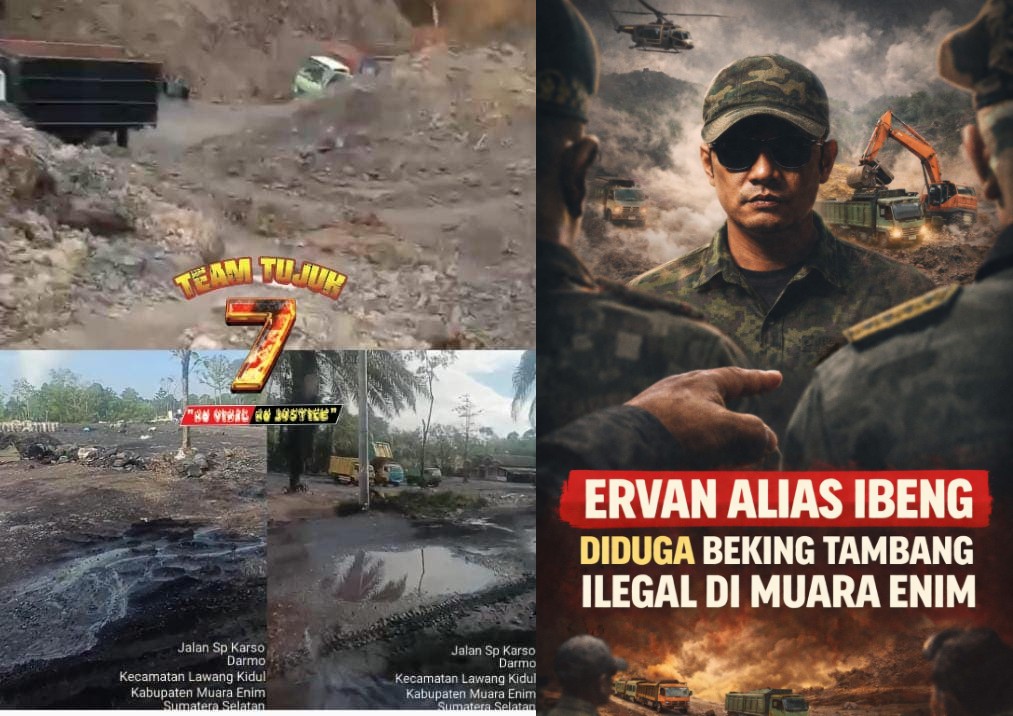 Oknum intelebong Ervan Alias Ibeng ,Serta Agus & Suhut Oknum Polisi Militer Jadi Sorotan, Publik Desak Pengusutan Dugaan Beking Tambang Ilegal di Muara Enim