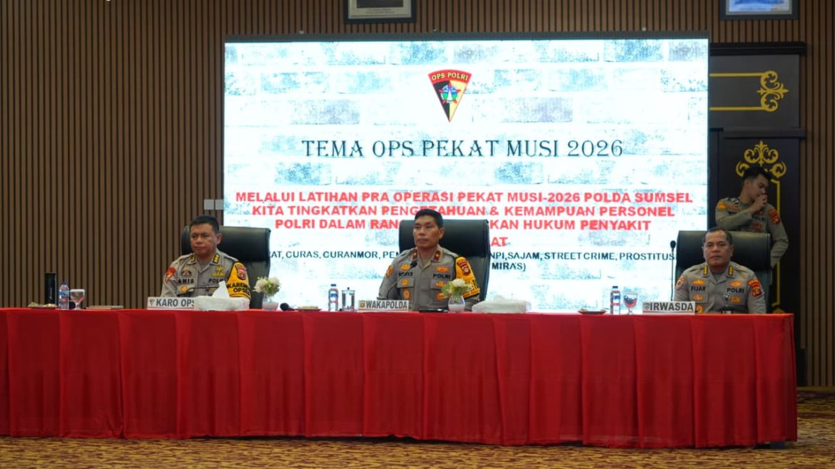 Wakapolda Sumsel Brigjen Pol Rony Samtana Buka Lat Pra Ops Pekat Musi 2026