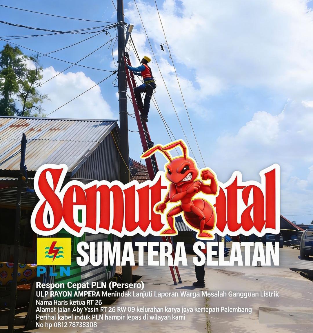 Respon Cepat dan Tepat Kinerja Prima PLN ULP Rayon Ampera Dapat Apresiasi. dari “SemutGatal”