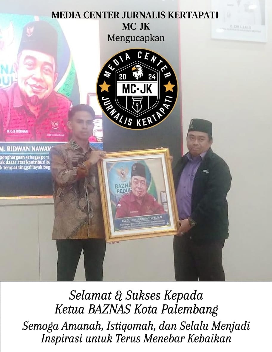 Ucapan Selamat dan Sukses dari MC-JK Untuk Kgs.M.Ridwan Nawawi Ketua Baznas Palembang Atas Penghargaan Tokoh Insipirasi