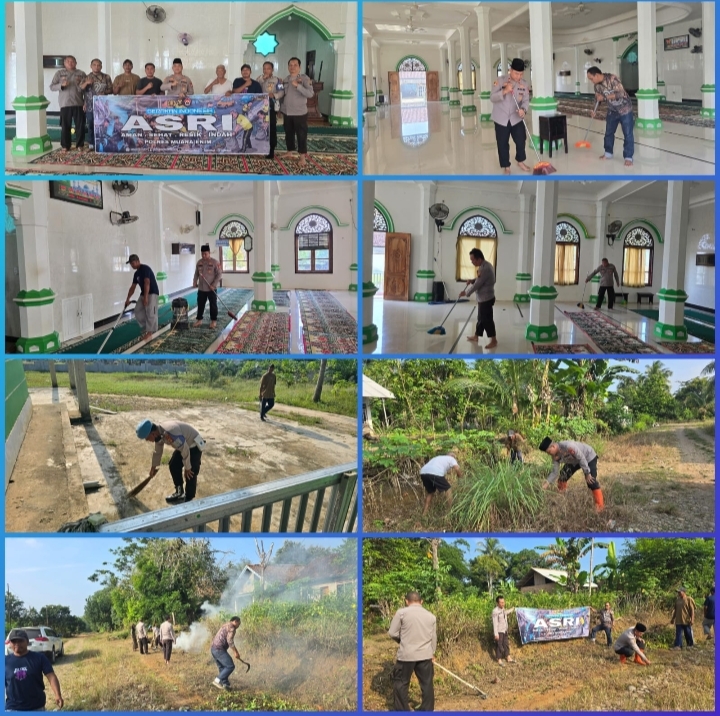 Gelar Program BELIDA, Polsek Rambang Bersihkan Lingkungan Masjid Dukung Indonesia ASRI