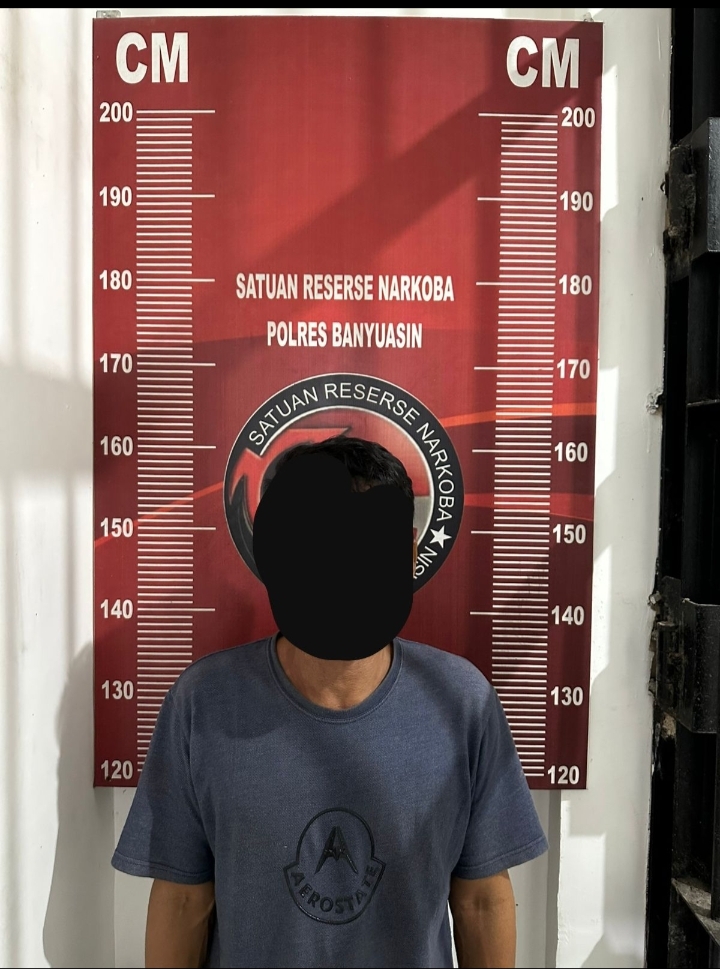 Satresnarkoba Polres Banyuasin Amankan Sopir Pembawa 9 Paket Sabu