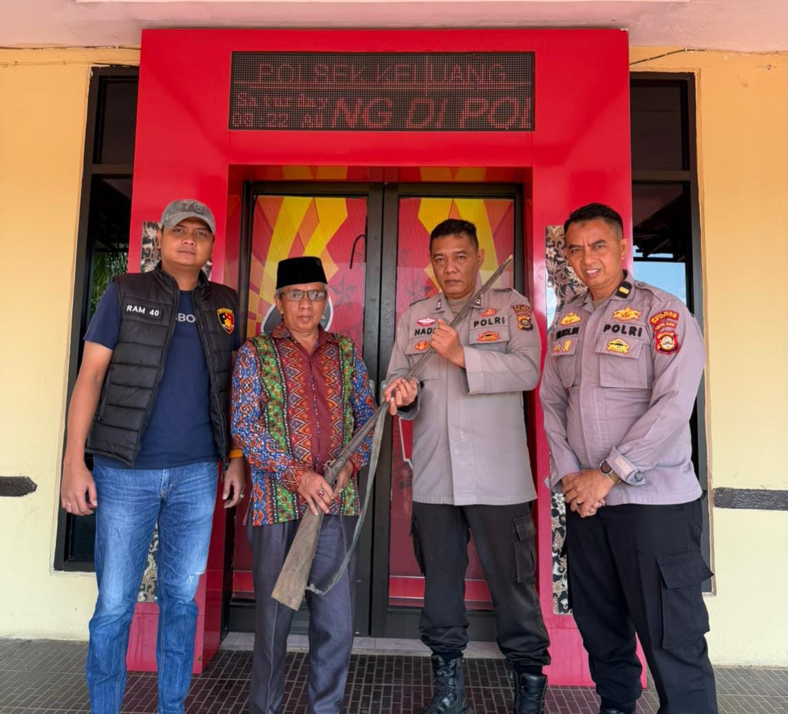 Operasi Senpi Musi 2026 Berhasil, Senjata Api Rakitan Diserahkan Sukarela ke Polsek Keluang