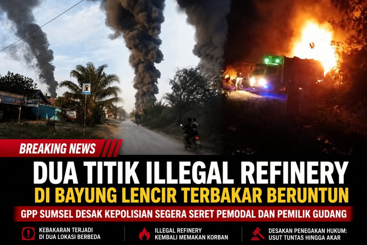Bayung Lencir Membara! Dua Illegal Refinery Terbakar Beruntun, GPP Sumsel Ultimatum Polda Sumsel