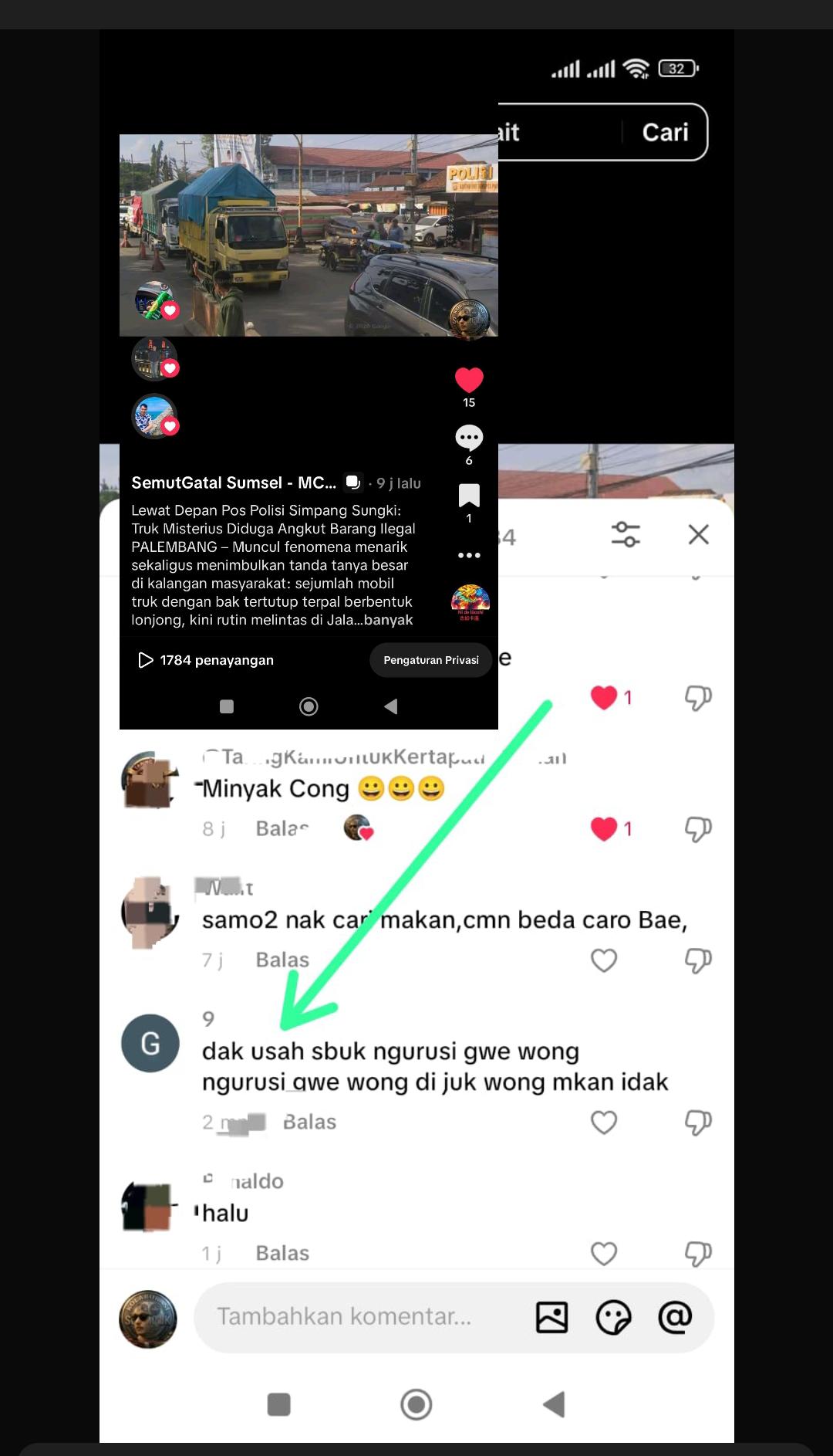 Komentar Jangan Campuri Urusan Orang , Muncul Terkait Truk Melintas di Jalan Kimarogan, MC-JK Tegaskan Akan Tetap Awasi dan Akan Berkoordinasi Sama Kepolisian Sektor Kertapati