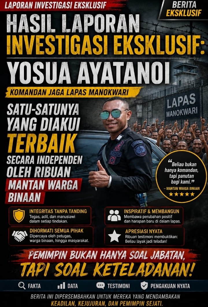 Di Balik Seragam Lapas Manokwari: Hasil Wawancara Langsung Mantan Warga Binaan, Yosua Etanoi Diakui Komandan Jaga Terbaik Yang Layak Apresiasi Negara