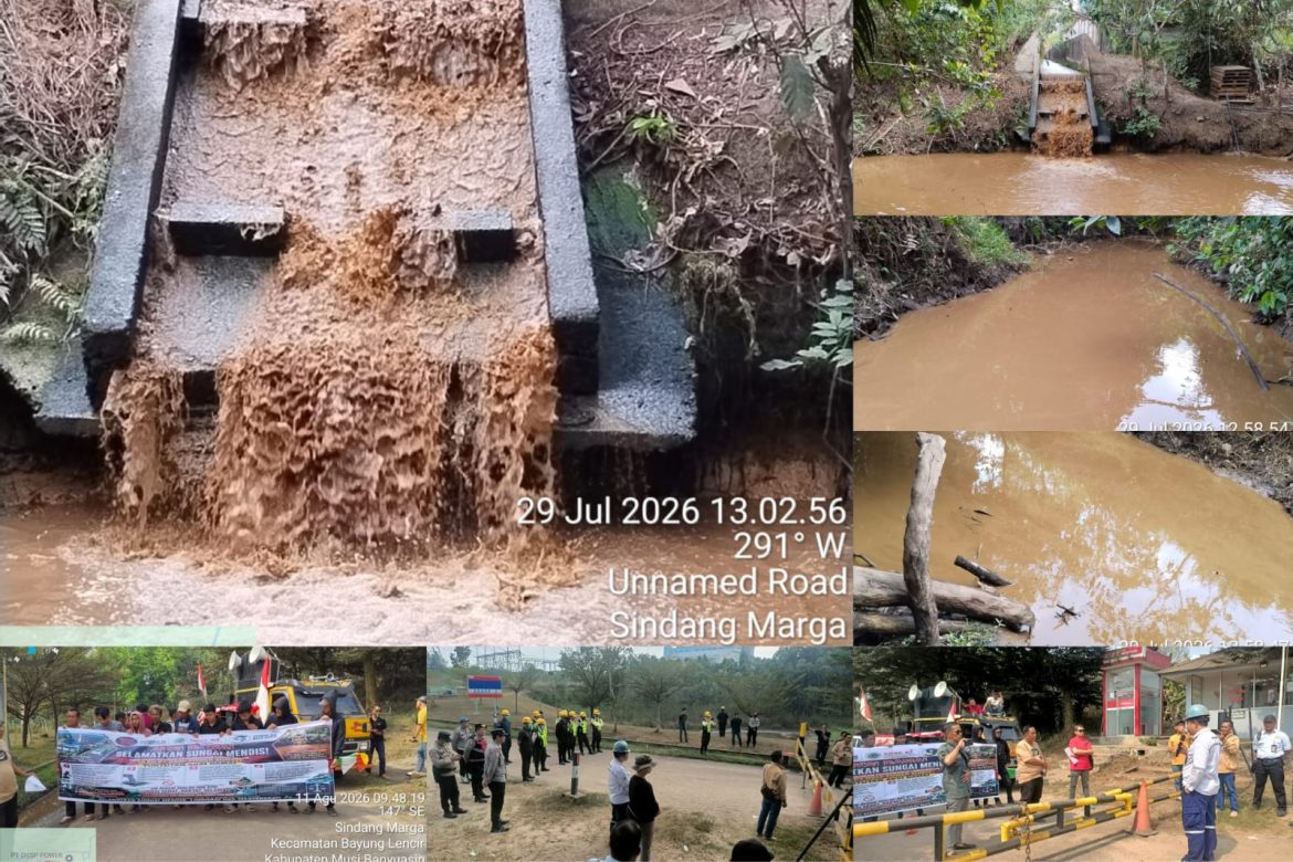Didemo Masyarakat, PT Dssp Power Sumsel Akui Buang Endapan Lumpur ke Sungai Mendis, Barikade 98 dan POSE RI Desak DLH Muba Turun Tangan