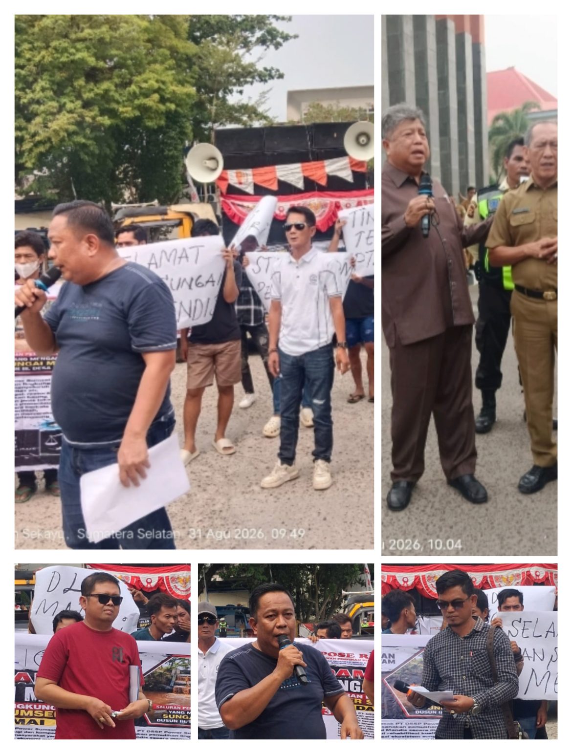 Gabungan LSM, Ormas, dan Aktivis Demo di DPRD Muba, Minta Usut Tuntas Dugaan Pencemaran Lingkungan Oleh PT DSSP Power Sumsel dan PT TDM